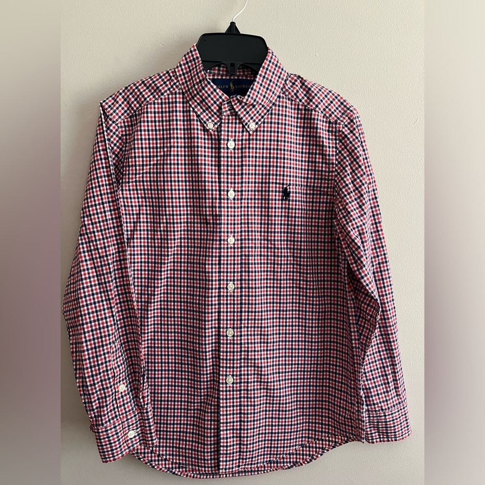 Boys Ralph Lauren Gingham Cotton Dress Shirt